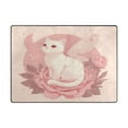 thumbnail image 2 of BZSMCE Vintage Area Rugs Fairy Cat in Pink Bloom Creative Area For Home, 2 of 7