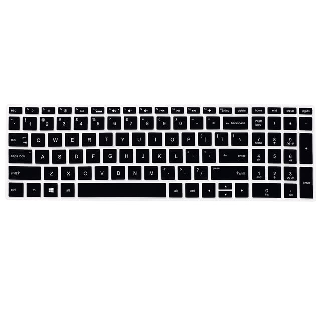 Protector de Teclado Antipolvo Unique Bargains Skin Film Cover Negro para HP Pavilion 15 Laptop