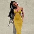 thumbnail image 3 of Womens Sexy Knitted Cut Out Spaghetti Strap Long Dresses Halter Neck Backless Maxi Dress Club Party Y2K Streetwear, 3 of 4