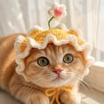 thumbnail image 3 of Pet Dog Knitted Hat, Summer Colorful Flower Pattern Crochet Cap, Breathable Soft Headwear for Small Dog Cat Outdoor Daily Fashion Accessory, 3 of 6