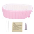 thumbnail image 1 of Bañera antideslizante inflable para niños pequeños y recién nacidos, bañera plegable portátil (rosa), 1 of 8