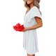 thumbnail image 2 of Txlixc Vestido de Punto de Verano para Mujer, Adultos de Cintura Alta con Cuello en V Manga Corta Flutter de una Sola Pieza Txlixc Estilo de ocio, 2 of 6