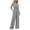 Grey, variant on PRETTYGARDEN Women's 2 Piece Lounge Sets Asymmetrical Long Sleeve T Shirt Wide Leg Pants Casual Outfits Tracksuit