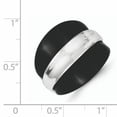 thumbnail image 2 of Sterling Silver Band With Surrounding Onyx Bands Ring (Size 8) Made In China qr2812-8, 2 of 2