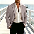 thumbnail image 2 of akafmk Men's Blazer Business Casual Work Jacket Notch Lapel Button Closure Dress Jacket Lightweight Slim Suit Coat with Pockets, 2 of 8