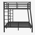 thumbnail image 3 of Bellemave Metal Bunk Beds Full XL over Queen Bunk Bed for Adults, Teens, Kids Heavy Duty Bunk Bed Frame with 2 Ladder and Full-Length Guardrails, No Box Spring Needed, Black, 3 of 11