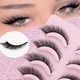 thumbnail image 1 of 5 Pairs Cat Eye Lashes Faux Mink Eyelashes Winged End Eye Elongated Eyelashes Natural long Manga Lashes Fake Lashes Makeup, 1 of 1