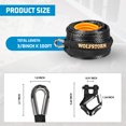 thumbnail image 4 of WOLFSTORM 3/8"x100ft Synthetic Winch Rope Winch Line Cable w/Winch Hook for Truck SUV Jeep, 4 of 10