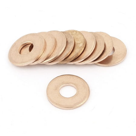 - Unique Bargains 10Pcs Copper Crush Washer Flat Ring Seal Gasket Fitting 7mmx18mmx1.5mm