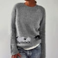 thumbnail image 2 of Helii Sweaters for Women Casual Cute Sheep Embroidered Knit Sweater Crewneck Long Sleeve Fall Pullover Top Cozy Warm Comfortable Layering Winter Outfit (S), 2 of 4