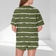 thumbnail image 4 of Pijama informal holgado con estampado de cuello redondo y manga corta para mujer, de poliéster, 4 of 5
