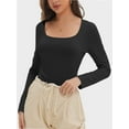 thumbnail image 6 of Womens Long Sleeve Shirts Crop Tops Going Out Basics Tees Clothes, 6 of 6
