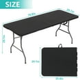 Vebreda 6 ft Plastic Folding Table Portable FoldinHalf Table for