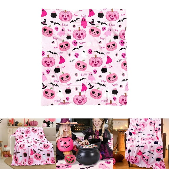 Fall Halloween Blanket Halloween Throw Blankets And Throws Fall Pumpkin Throw Blanket Soft Cozy And Plush For Couch And Chair Light Blanket