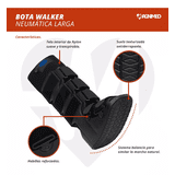 Bota Ortopédica Walker Neumática Alta/Larga - Talla Mediana | Walmart ...