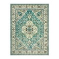 thumbnail image 5 of Wonnitar Floral Medallion Area Rug - 9x12 Large Living Room Rugs Soft Bedroom Rugs, Turkish Printed Non Slip Low Pile Indoor Throw Carpet for Dining Room Playroom Basement, Sky/Baby Blue, 5 of 8