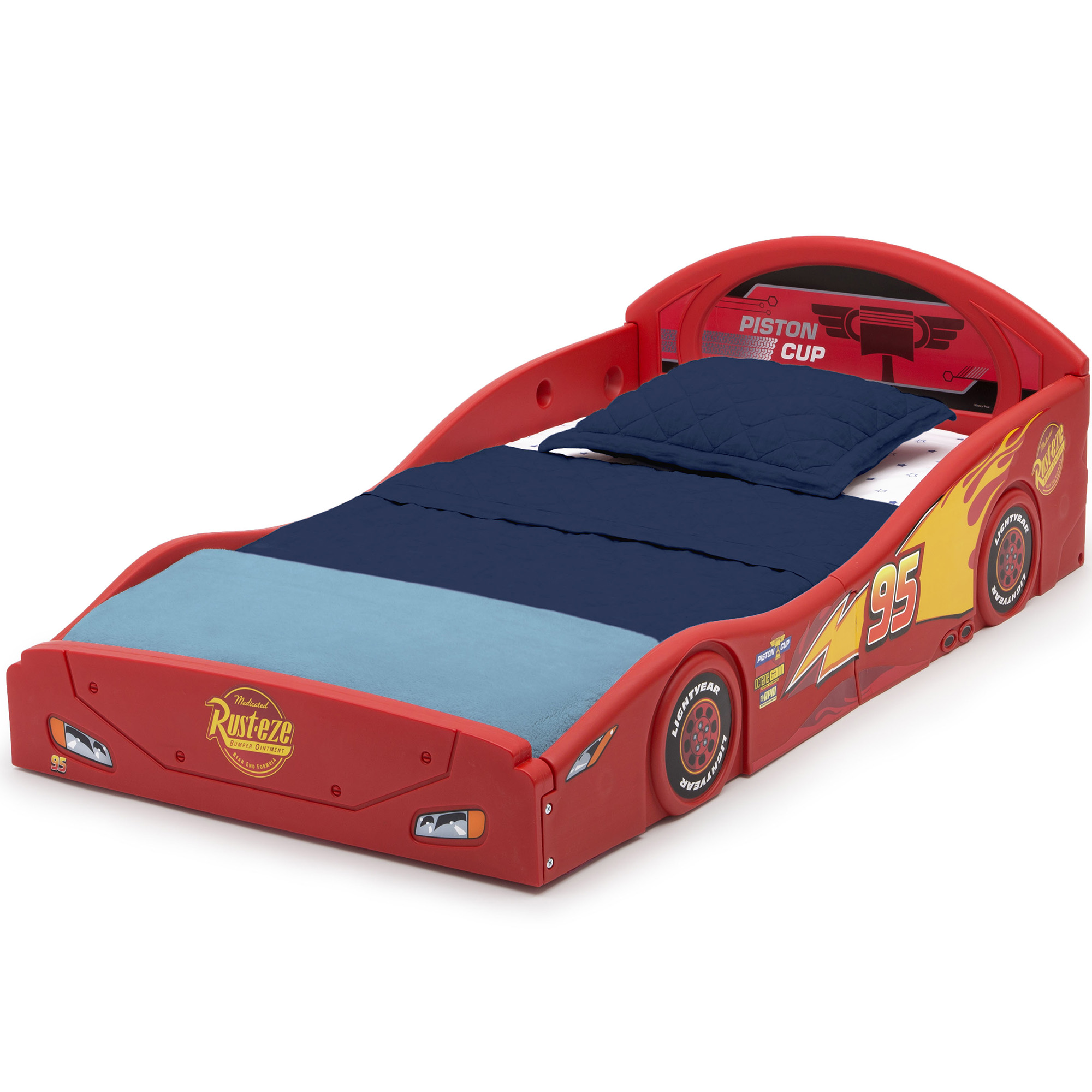 Disney Pixar Cars Lightning McQueen Plastic Sleep and Play Toddler Bed by Delta Children - image 2 of 6