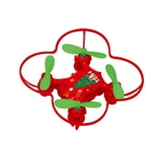 Virhuck Volar-360 RC Nano Drone 2.4 GHz 4.5 CH 6 AXIS GYRO System Multicolor LED Lights Headless/One Key Return Mode Quadcopter, Red