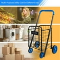 thumbnail image 6 of Kids Collapsible Utility Cart, 66 lbs Capacity, Easily Foldable and Portable Save Space, Folding Lightweight Trolley with Rolling Swivel Wheels, for Shopping Groceries with Your Child, 6 of 8