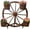 D, variant on DECMAY Wooden Wagon Planter Box with Wheels and Handle, Rustic Mobile Flower Cart for Garden, Patio, Indoor/Outdoor, Brown