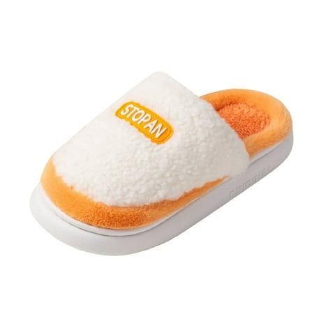 

WNVMWI Fuzzy Slippers for Women Men Couples Slip On Plush Flat House Shoes Winter Round Toe Keep Warm Letter Prints House Slippers Indoor Bedroom Shoes 37