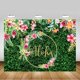 thumbnail image 4 of Fondo Aloha, luau tropical, cumpleaños, baby shower, decoración para fiesta, fondo de hierba verde hawaiana tropical para fotografía, pancarta para fotomatón, 4 of 4