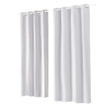 KFFKFF 84-Inch Blackout Curtains, Set of 2 Panels, Each 52 Inches Wide, Thermal Insulated Light-Blocking Drapes, 3-Layer Design with Grommets, Ideal for Bedroom and Living Room Windows, White