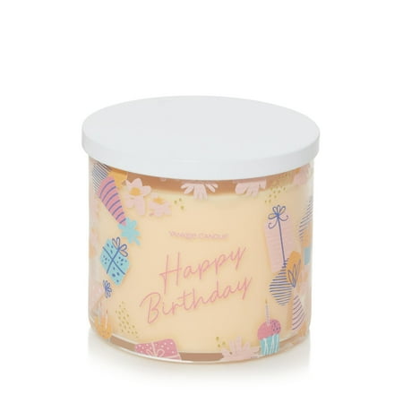 Yankee Candle Happy Birthday 3-Wick Candle, Vanilla Cupcake, 14.5 oz.
