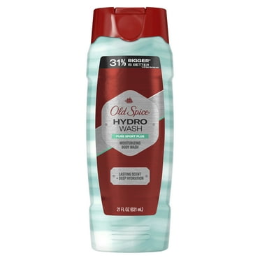 Old Spice Men's Body Wash Moisturizing Hydro Wash Pure Sport Plus, 21 oz
