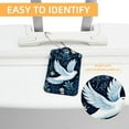 thumbnail image 3 of Peace Dove Luggage Tag, Travel Tags, Handbag Tag - Square PU Leather 2 Pack with Privacy Cover and Stainless Steel Ring - Suitable for Travel, Backpack, Handbag [Amazon Approved], 3 of 7