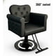 thumbnail image 3 of Yeshouse Silla de barbero hidráulica, silla de peluquería giratoria con bloqueo de 330 libras y asiento de cuero PU de altura ajustable para uso en salón y hogar, 3 of 5