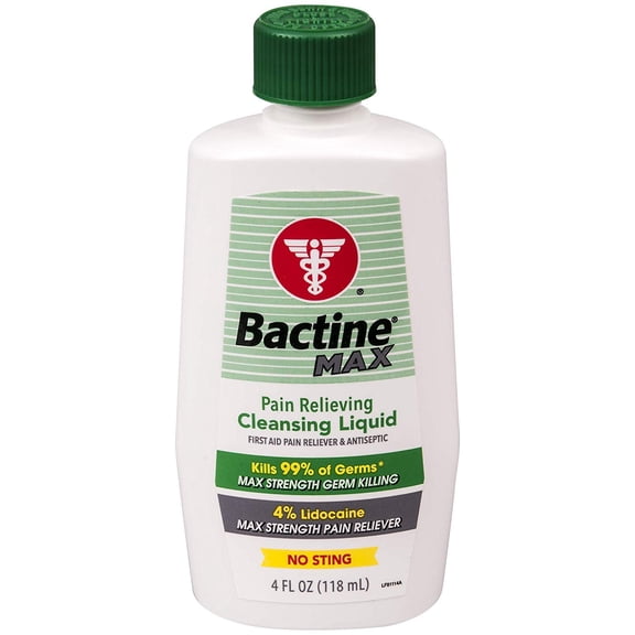 Bactine Max — First Aid Anesthetic & Antiseptic — 4oz Squeeze Bottle