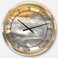 thumbnail image 1 of DesignArt Grande Horloge Murale Dorée Charmant Direction II, 1 of 2