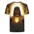 thumbnail image 5 of Vetsdori Stretch T-Shirts for Men Gold Pullover Casual Print Travel Crew Neck Mens Shirts, 5 of 5