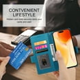 thumbnail image 6 of Designed for iPhone 16 Wallet Case, with Card Slots Strong Magnetic Closure PU Leather Flip Fold Shockproof Kickstand Durable Purse Flip Case for iPhone 16 - Darkgreen, 6 of 7