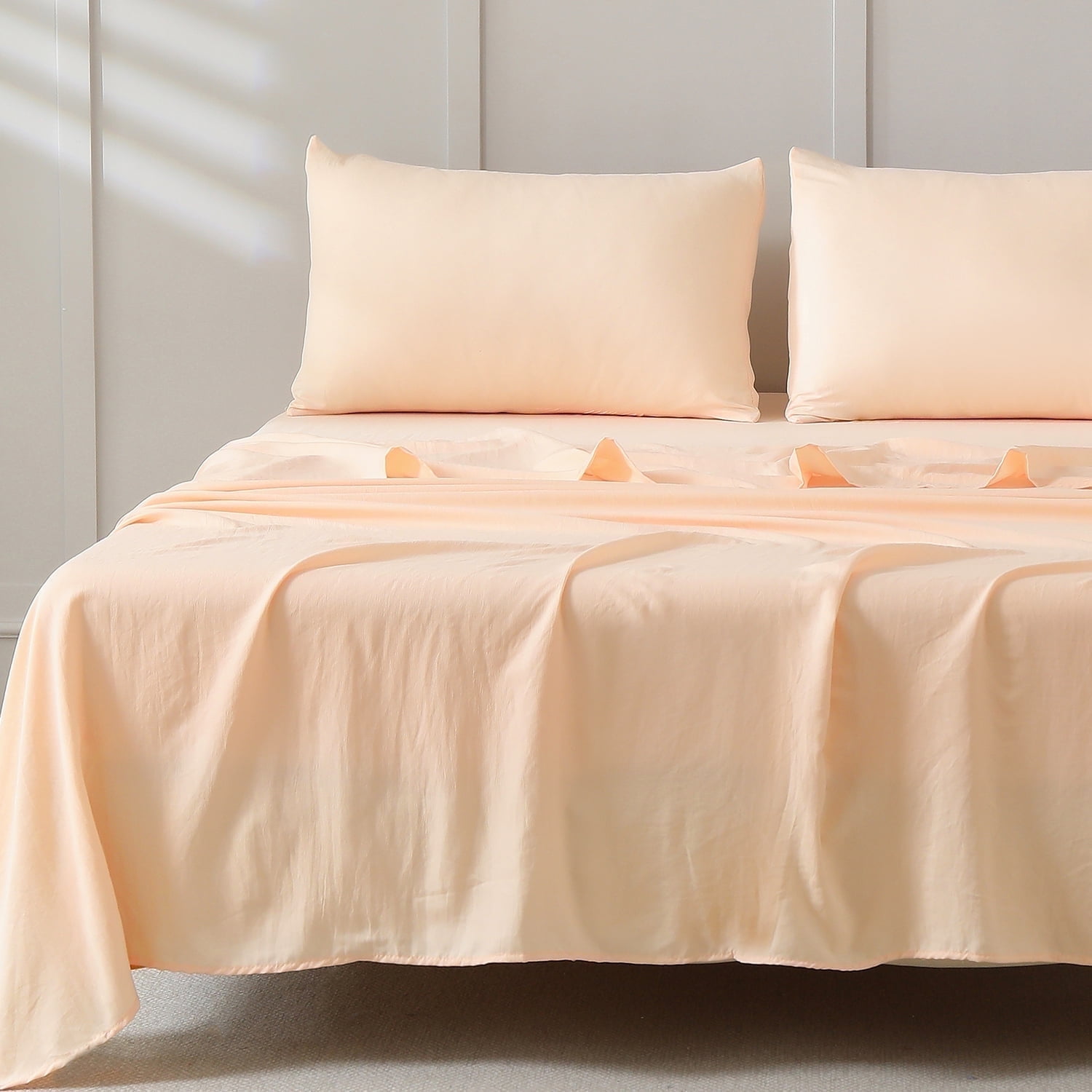 Jessy Home 4-Piece Queen/Full Sheet Set, Champagne photo 2