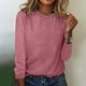 thumbnail image 1 of ICHUANYI Clearance Fashion Women Casual Long Sleeve Round Neck Loose T-Shirt Blouse Tops(Pink, S) ICHUANYI WER2023081401725, 1 of 4