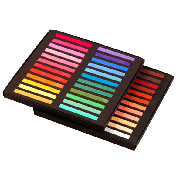 POINTERTECK Pastel Set 12/24/36/48 Colors Soft Dry Pastel Artist Chalk Pastel Sticks Non Toxic for Office School Art Drawing Painting Supplies