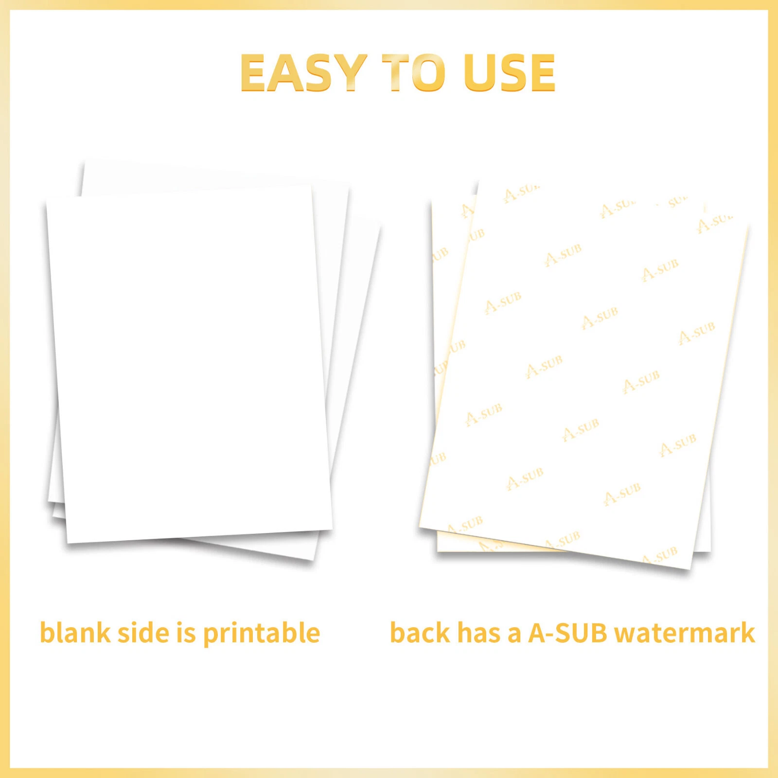 Sample Pack - A-SUB Sublimation Paper 11x17 120g 50 Sheets for Inkjet Printer Sublimation Heat Transfer