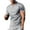 2#Gray, variant on Men's Casual Sports T-Shirt Round Neck Side Stripes, 95% Polyester Breathable Fabric, Spring Summer Design, Versatile for Gym, Outdoor, Daily Outfits