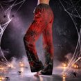 thumbnail image 4 of QWKLEAJ Halloween Pajama Pants Women Loose Fit Elastic Waist Lounge Pants Holiday Party Sleepwear Casual Home Trousers Pumpkin Cat Print Long Bottoms Comfy Nightwear, 4 of 6