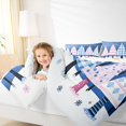 thumbnail image 4 of jejeloiu Cartoon Christmas Tree Bedding Comforter Set,Merry Xmas Twin Comforter Sets,Blue Pink White Bedding Set For Girls Boys,Reathable Home Decor Reversible,2-Piece, 4 of 8