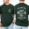 thumbnail image 3 of Men’s Christian T-Shirt, “Fisher of Men” Double-Sided Bible Verse Tee, Faith-Based Shirt, Religious Gift for Dad or Husband, Sizes S–5XL, 3 of 7