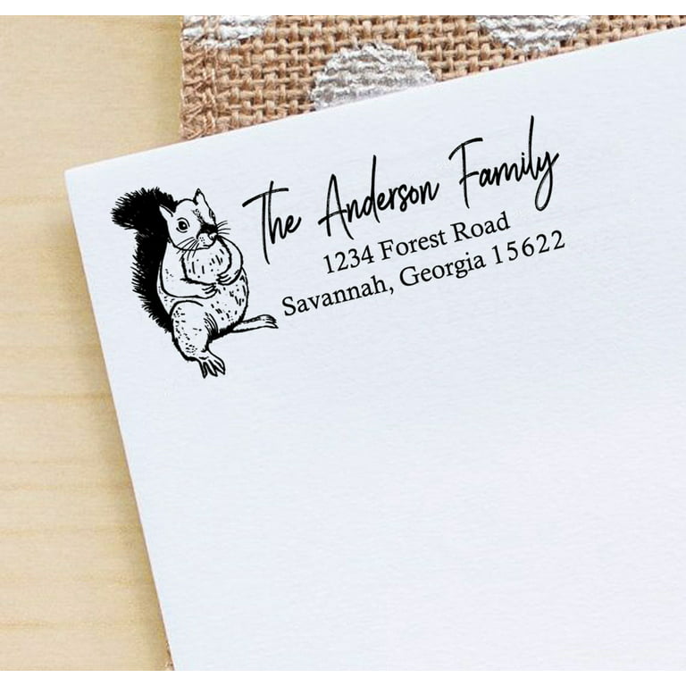 Printtoo Personalized Blue Self Inking Address Stamp Custom