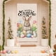 thumbnail image 1 of Decoraciones para cortinas de puerta de Pascua - Cubierta de puerta de poliéster multicolor de 180x90cm para exhibición de fiestas y fiestas, 1 of 6