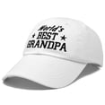 thumbnail image 4 of DALIX Worlds Best Grandpa Dad Hat Grandfather Gift Cotton Cap in White, 4 of 6