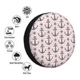 thumbnail image 5 of Spare Tire Cover, pink anchor stripes helm vintage Wheel Cover Tire Covers for Trailers Car Truck Camper Universal Tire Covering Fits Diameter 17 inch, 5 of 7