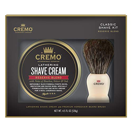 Cremo Men's Shave Cream Reserve Blend & Brush Set 4.5 fl oz Gift Pack