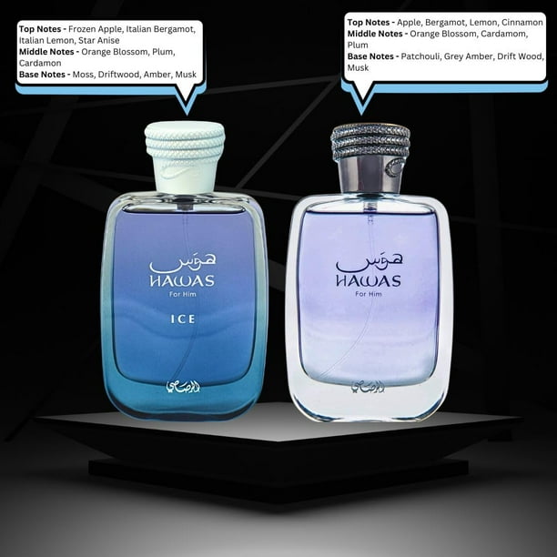 RASASI Hawas & Hawas Ice - For Him EDP Sprays 100ML (3.4 OZ) Long