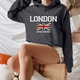 thumbnail image 5 of Sweatshirts Hoodies for Women Long Sleeve Crew Neck Winter Fall LONDON UNITED Letter Printed Hoodie Hoodie Hoodie Casual Tops, 5 of 5
